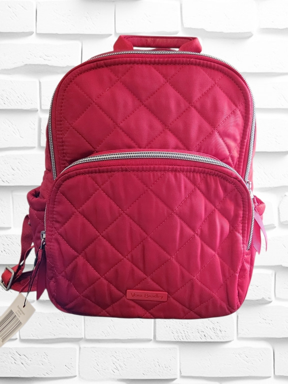 Vera Bradley Small Backpack Performance Twill Carinal Red NWT